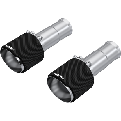 MBRP | 2025-Up Ram 1500 3.0L SST 5 Inch OD Carbon Fiber and Stainless Steel Tips Sold in Pairs  | T5204CF