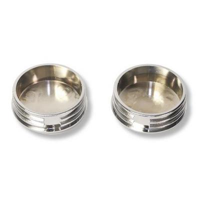 SMITTYBILT | Tubular Bumper End Caps 3 Inch Tube Pair Chrome Smittybilt |TA25-C