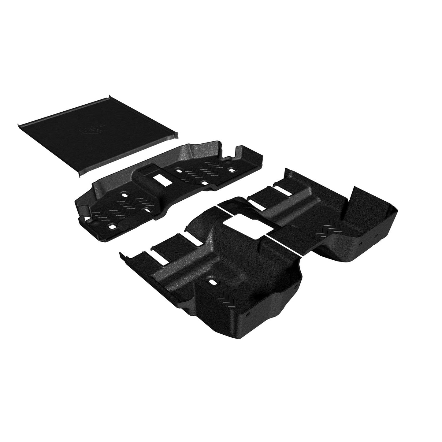 Armorlite 98-06 WRANGLER TJ 2DR FLOOR KIT FRONT & REAR FLOORING CARGO MAT MESA SMOKE B1016047-BLK1-AA