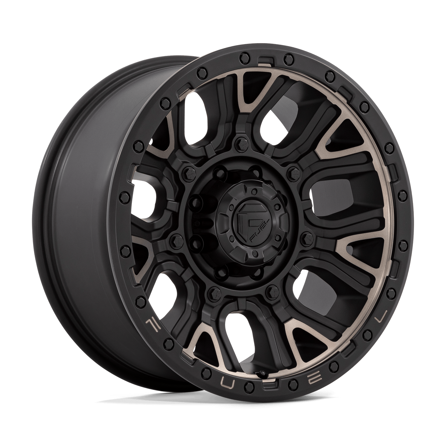 Fuel 1PC D824 TRACTION MATTE BLACK WITH DOUBLE DARK TINT