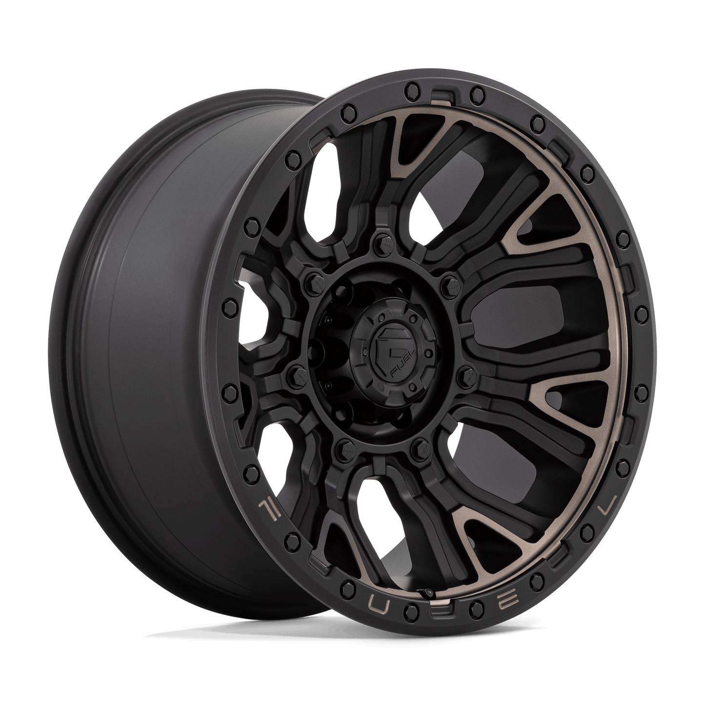 Fuel 1PC D824 TRACTION MATTE BLACK WITH DOUBLE DARK TINT