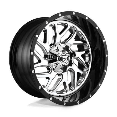 Fuel 2PC D211 TRITON CHROME PLATED GLOSS BLACK LIP