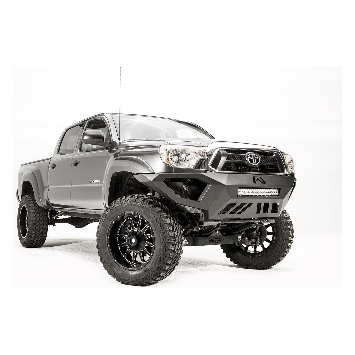Fab Fours Vengeance Front Bumper 2 Stage Black Powder Coated No Guard l TT12-D1651-1