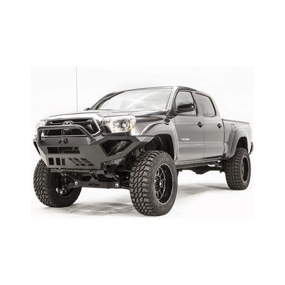 Fab Fours Vengeance Front Bumper 2 Stage Black Powder Coated w/Pre-Runner Grill Guard l TT12-D1652-1