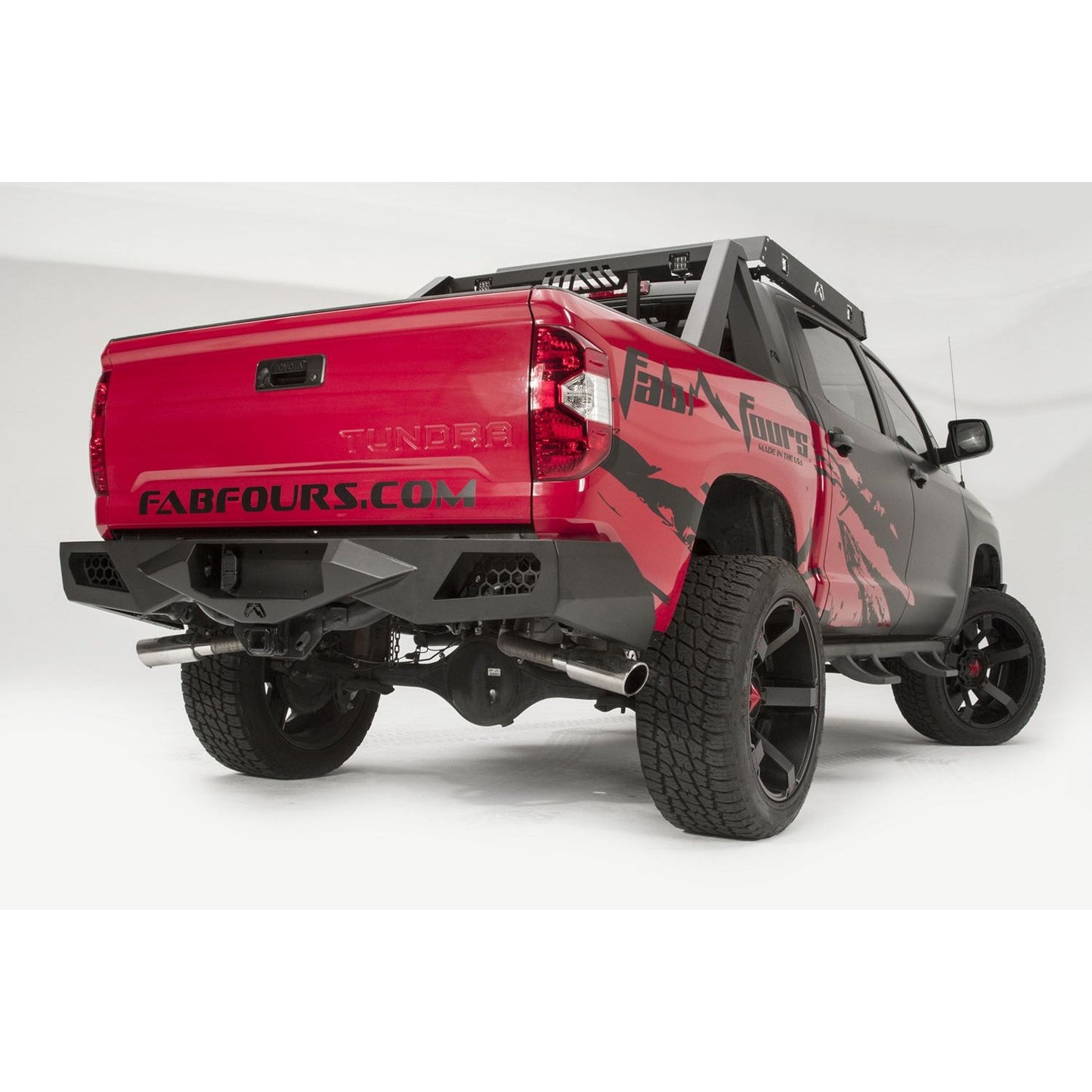 Fab Fours Vengeance Rear Bumper 2 Stage Black Powder Coated l TT14-E2851-1