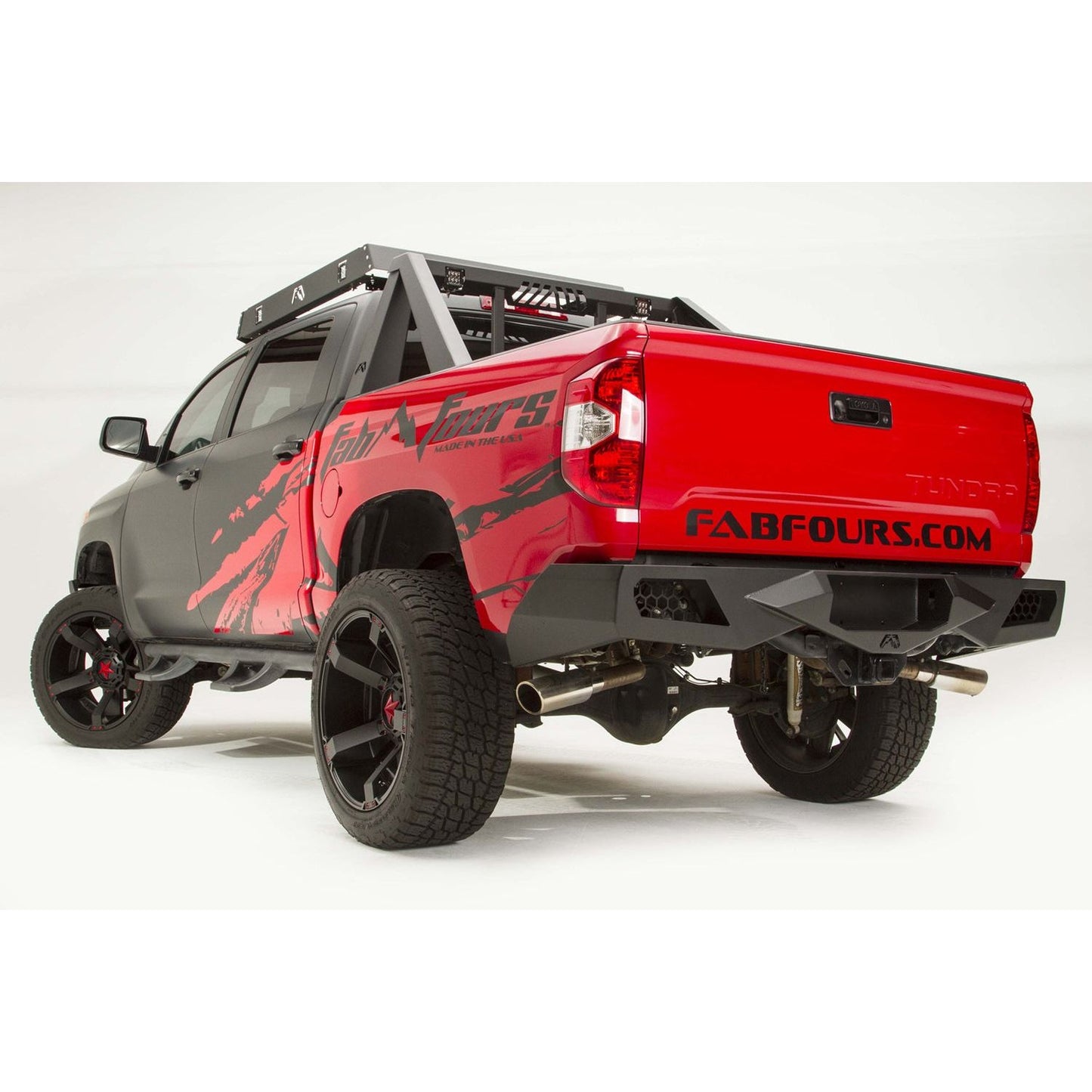 Fab Fours Vengeance Rear Bumper 2 Stage Black Powder Coated l TT14-E2851-1