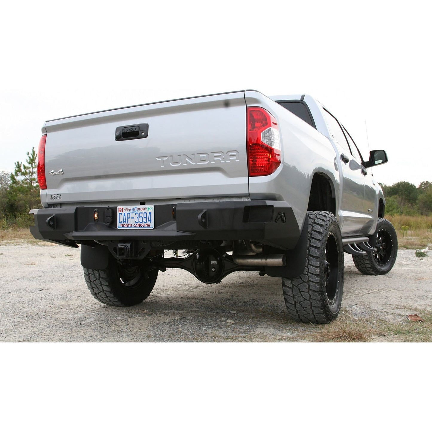 Fab Fours Heavy Duty Rear Bumper 2 Stage Black Powder Coated Incl. 0.75 in. D-Ring Mount l TT14-W2850-1