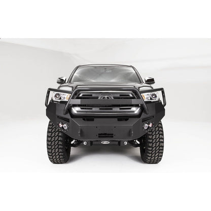 Fab Fours Premium Winch Front Bumper 2 Stage Black Powder Coated w/Grill Guard l TT16-B3650-1