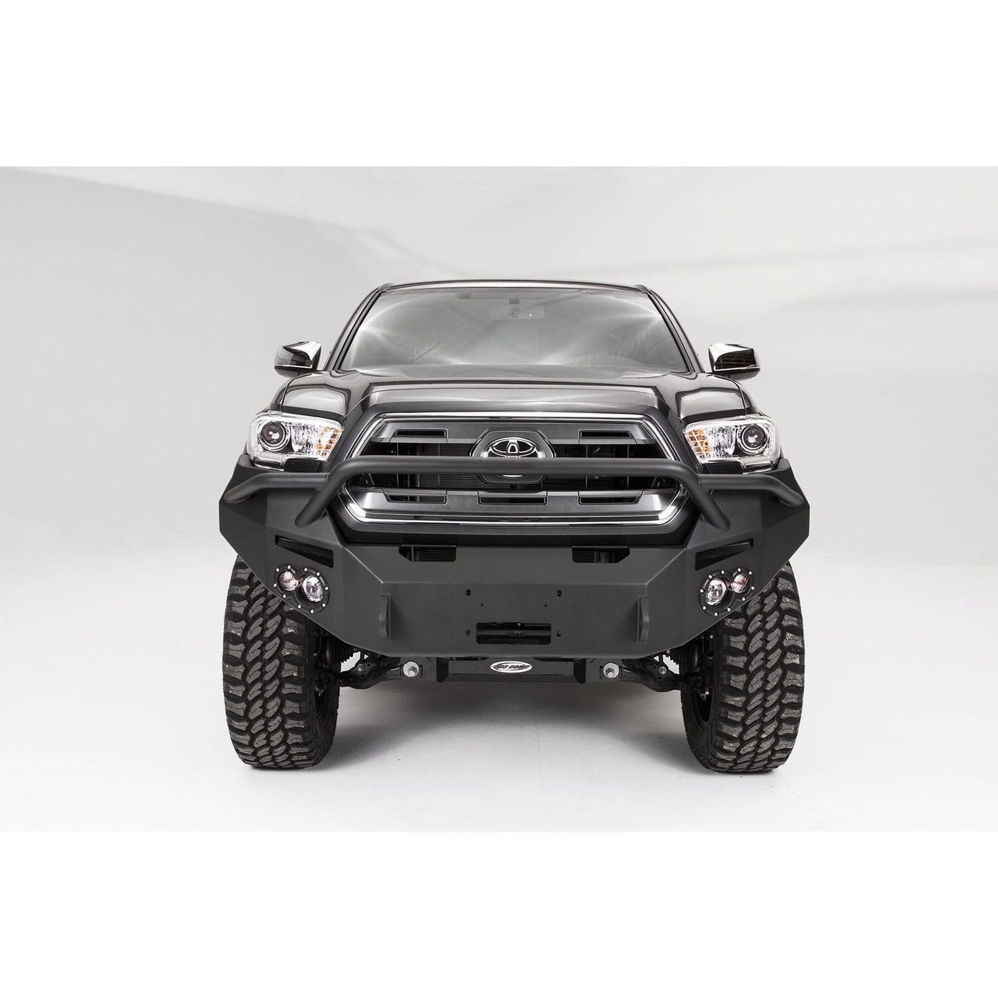 Fab Fours Premium Winch Front Bumper 2 Stage Black Powder Coated w/PreRunner Grill Guard l TT16-B3652-1