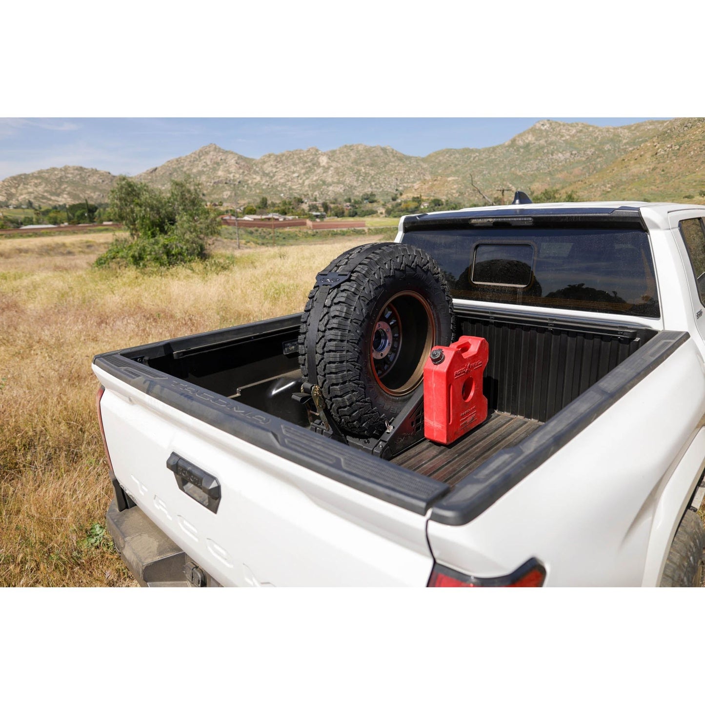 DV8 Off-Road Truck Bed Universal Tire Carrier & Accessory Mount C3| UNBM-01