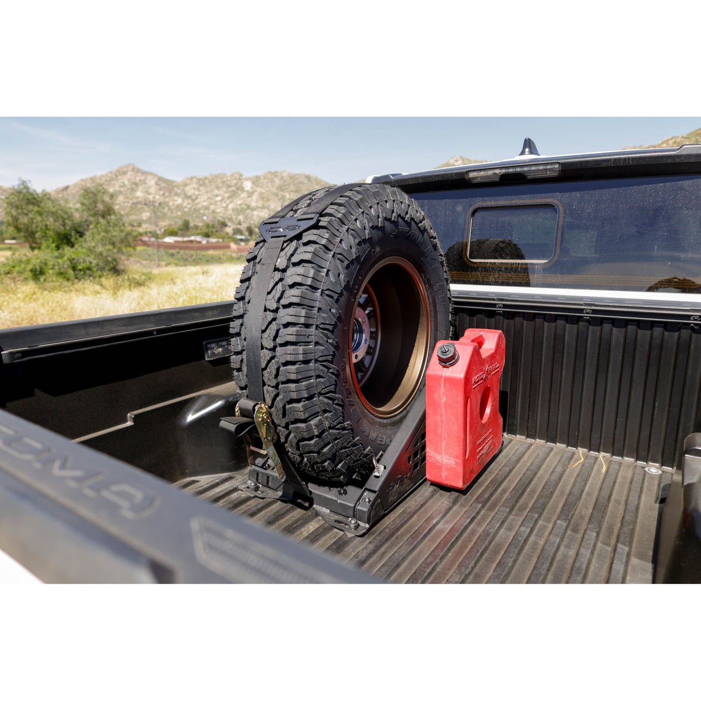 DV8 Off-Road Truck Bed Universal Tire Carrier & Accessory Mount C3| UNBM-01