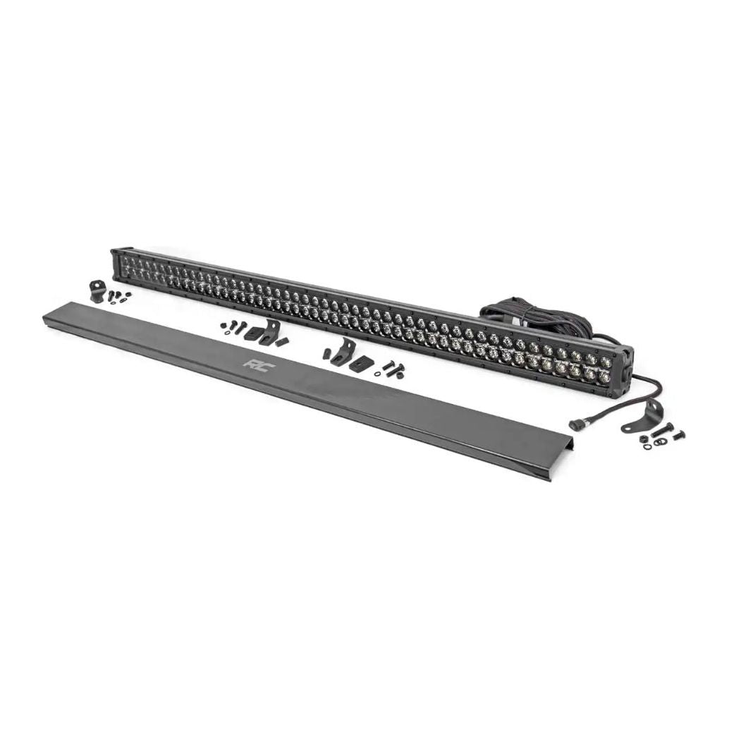 Rough Country 50" Black Series LED Light Bar - Dual Row (Amber DRL) - 70950BDA