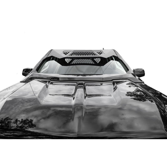 Fab Fours ViCowl 2 Stage Black Powder Coated Combines Roof Visor And Cowl l VC3800-1