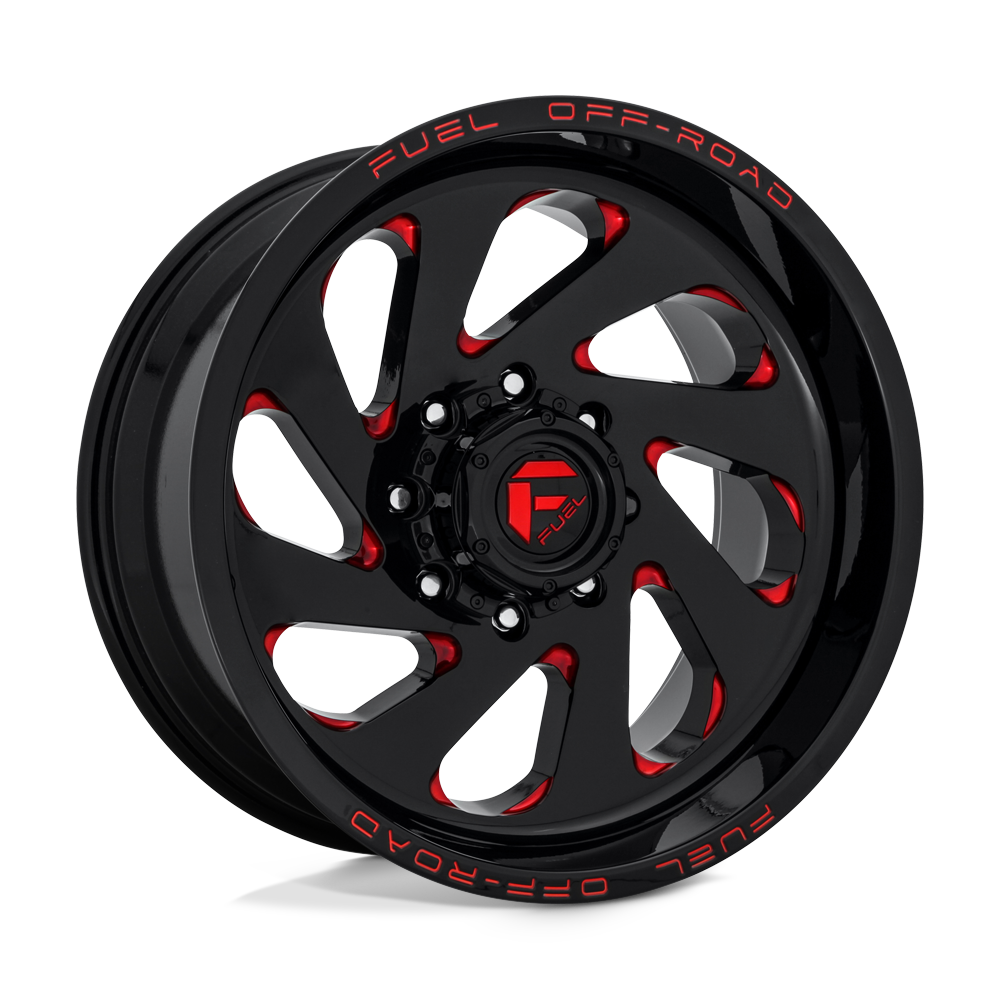 Fuel 1PC D638 VORTEX GLOSS BLACK RED TINTED CLEAR