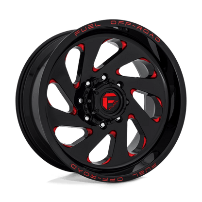 Fuel 1PC D638 VORTEX GLOSS BLACK RED TINTED CLEAR