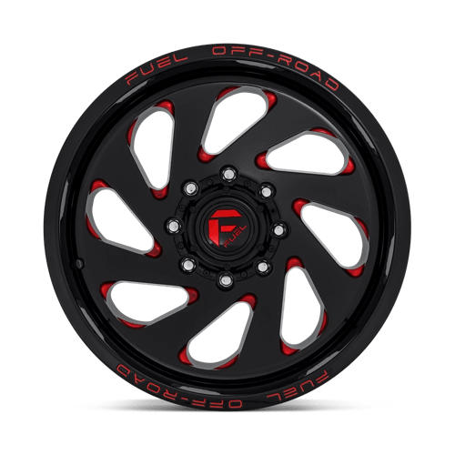 Fuel 1PC D638 VORTEX GLOSS BLACK RED TINTED CLEAR