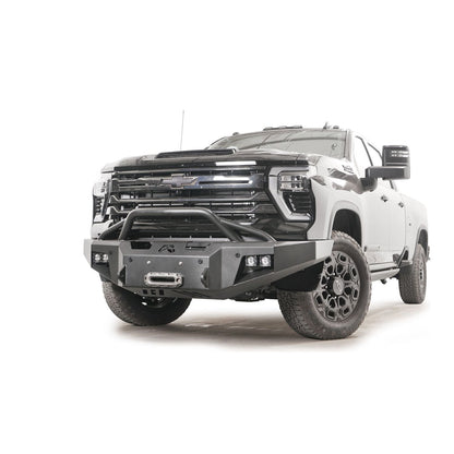 Fab Fours Premium Winch Front Bumper 2 Stage Black Powder Coated w/Pre-Runner Guard l CH24-A6152-1