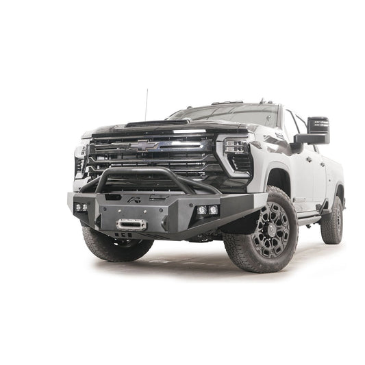 Fab Fours Premium Winch Front Bumper 2 Stage Black Powder Coated w/Pre-Runner Guard l CH24-A6152-1
