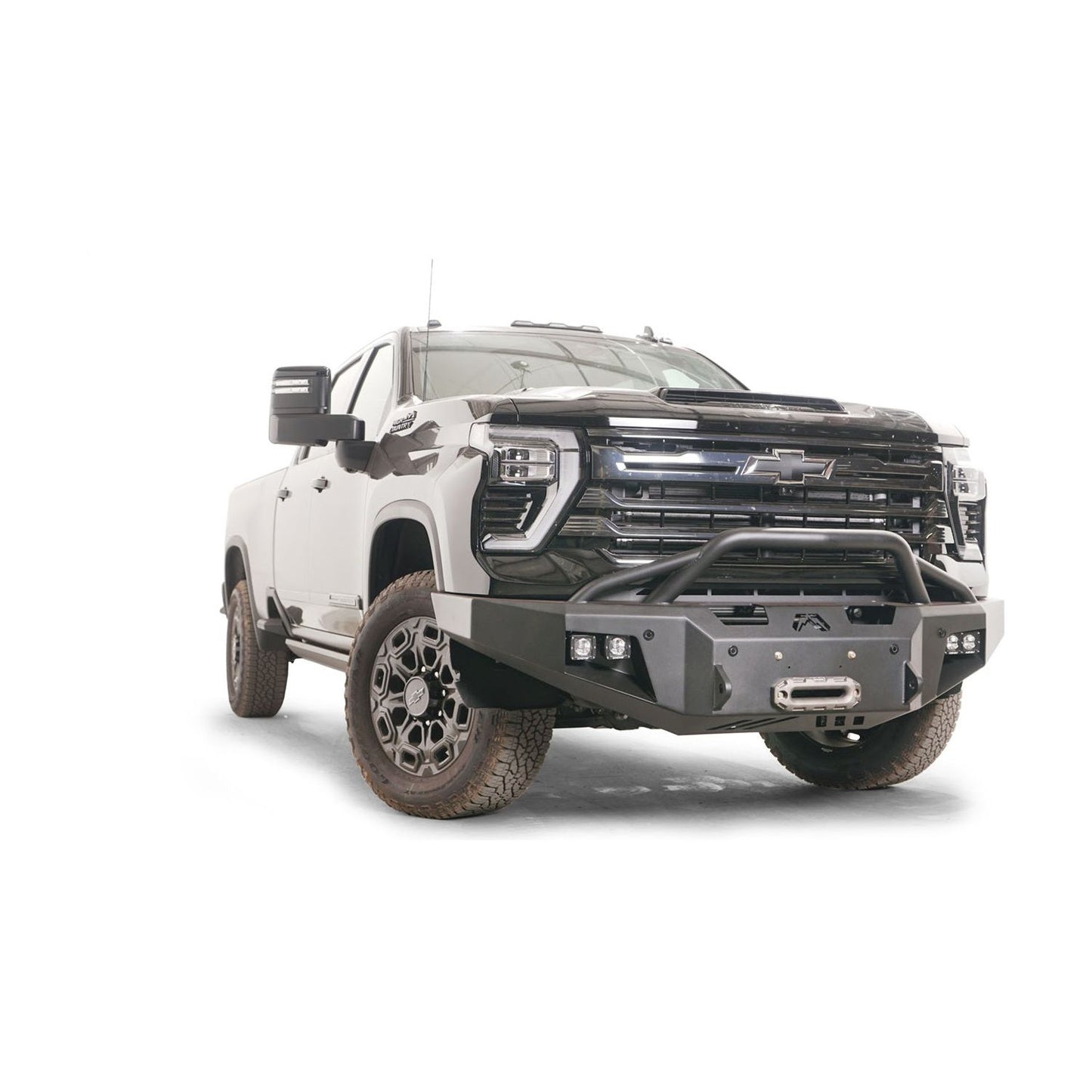Fab Fours Premium Winch Front Bumper 2 Stage Black Powder Coated w/Pre-Runner Guard l CH24-A6152-1