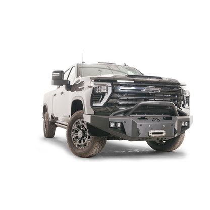 Fab Fours Premium Winch Front Bumper 2 Stage Black Powder Coated w/Pre-Runner Guard l CH24-A6152-1
