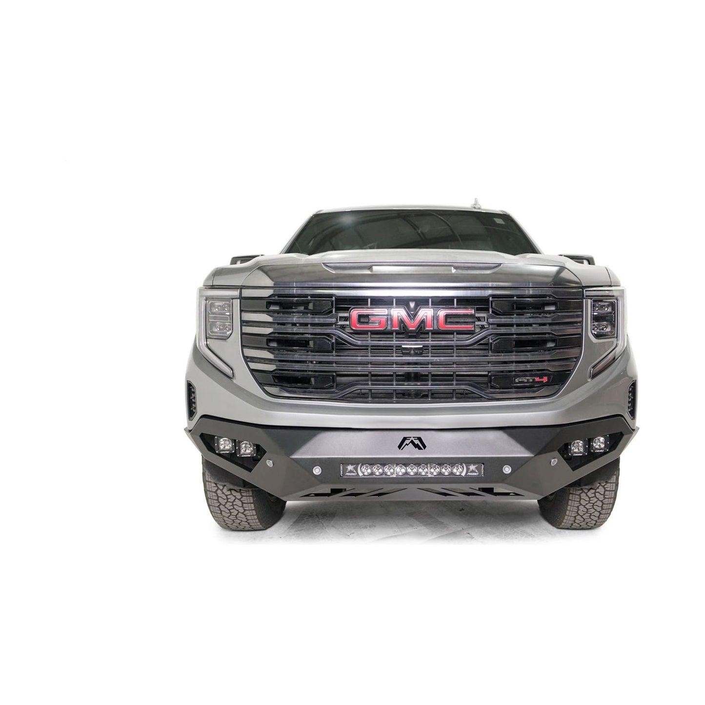 Fab Fours Vengeance Front Bumper 2 Stage Black Powder Coated w/No Guard w/Sensors l GS23-D5851-1