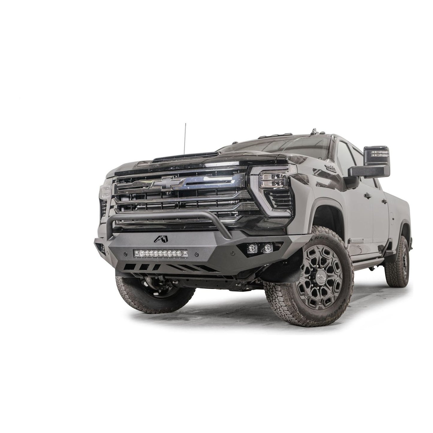Fab Fours Vengeance Front Bumper 2 Stage Black Powder Coated w/Pre-Runner Guard l CH24-V6152-1