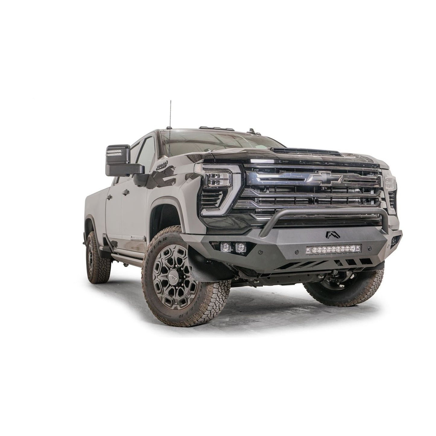 Fab Fours Vengeance Front Bumper 2 Stage Black Powder Coated w/Pre-Runner Guard l CH24-V6152-1