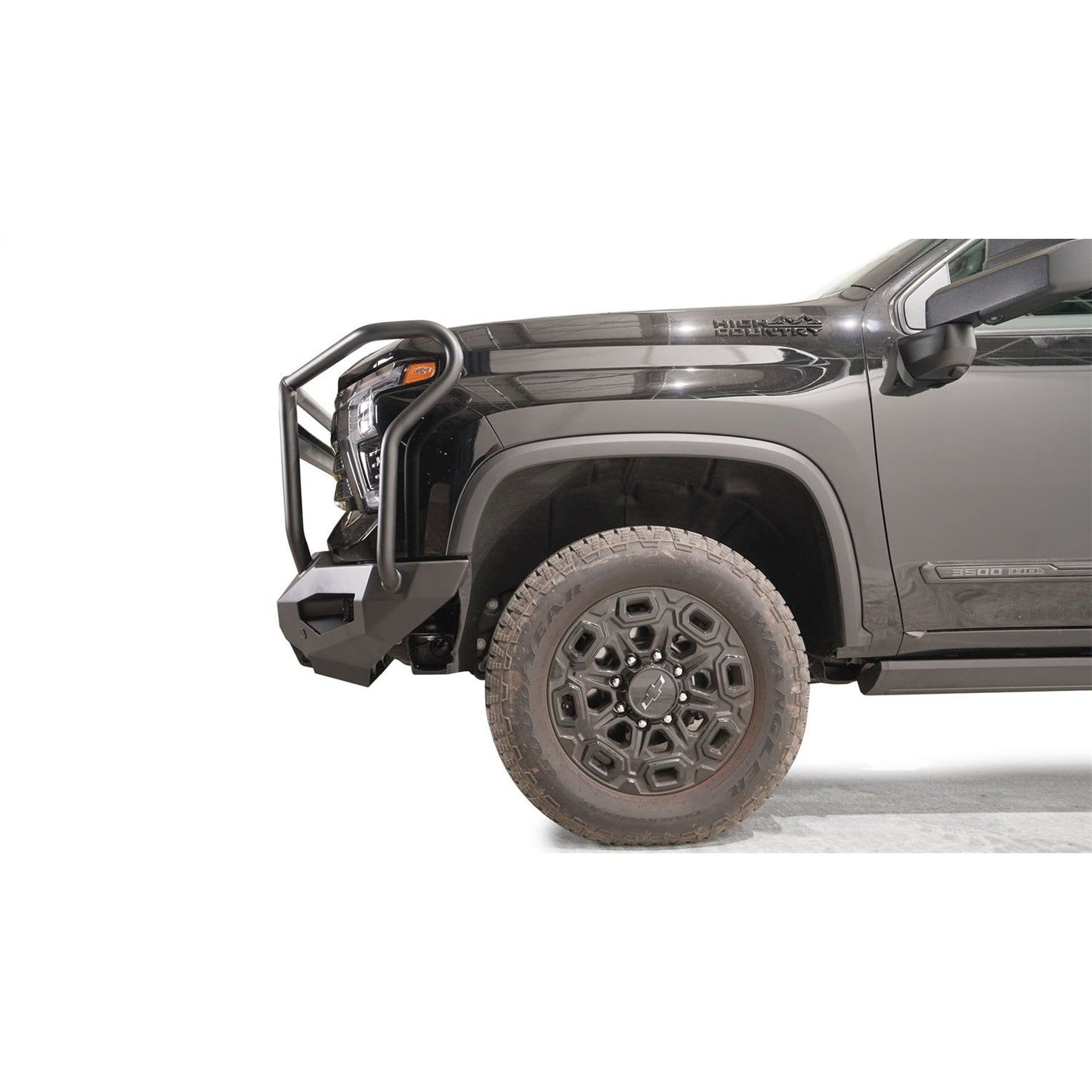 Fab Fours Matrix Front Bumper 2 Stage Black Powder Coated w/Full Guard l CH24-X6150-1