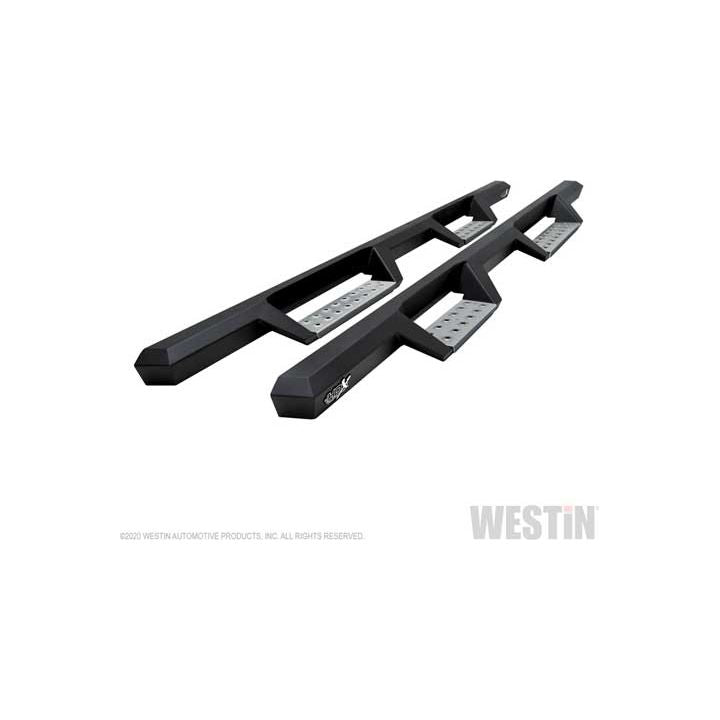 Westin Nerf Bar - HDX - With Drop Down Steps - 3" Square Straight - Powder Coated 56-116852