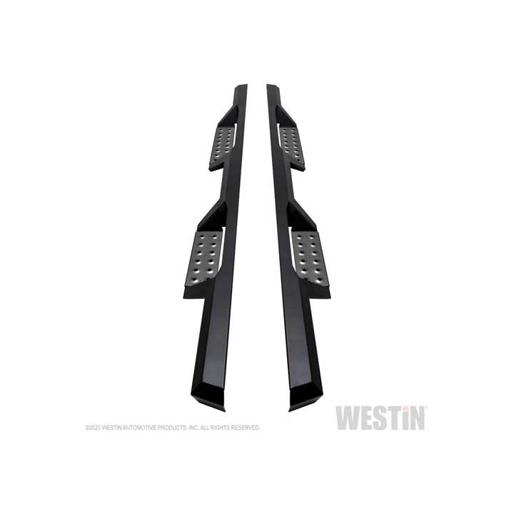 Westin Nerf Bar - HDX - With Drop Down Steps - 3" Square Straight - Powder Coated 56-116852