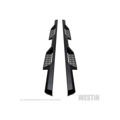 Westin Nerf Bar - HDX - With Drop Down Steps - 3" Square Straight - Powder Coated 56-116852