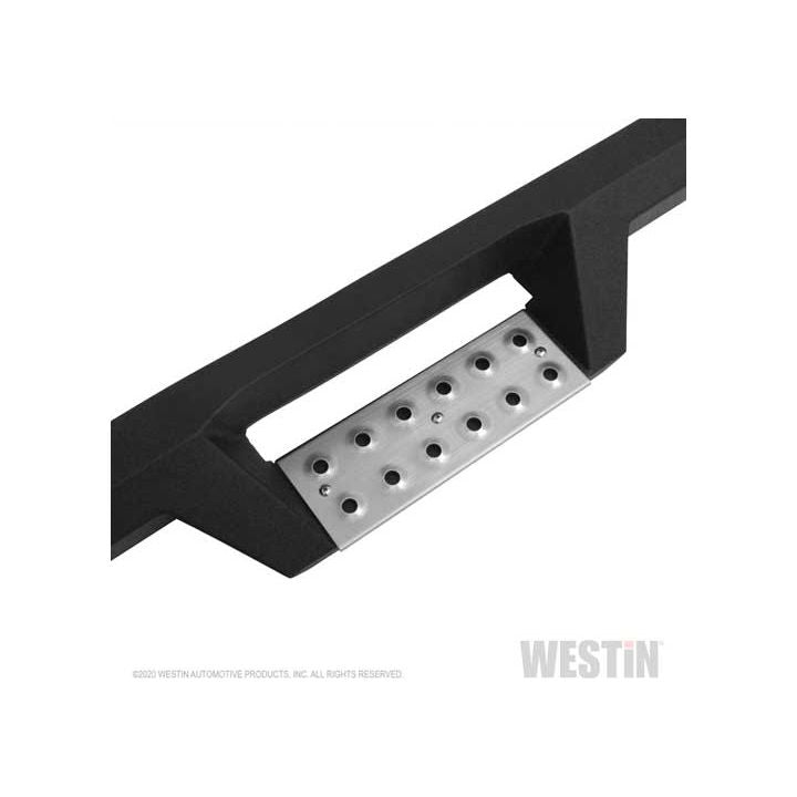 Westin Nerf Bar - HDX - With Drop Down Steps - 3" Square Straight - Powder Coated 56-116852