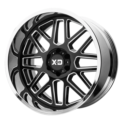 XD XD201 GRENADE GLOSS BLACK MILLED CENTER CHROME LIP