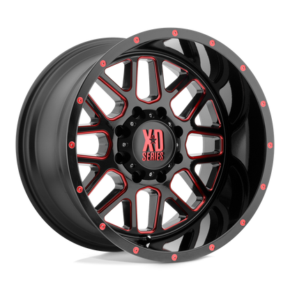 XD XD820 GRENADE SATIN  BLACK MILLED WITH RED CLEAR COAT