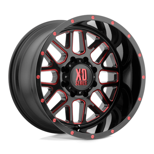 XD XD820 GRENADE SATIN  BLACK MILLED WITH RED CLEAR COAT