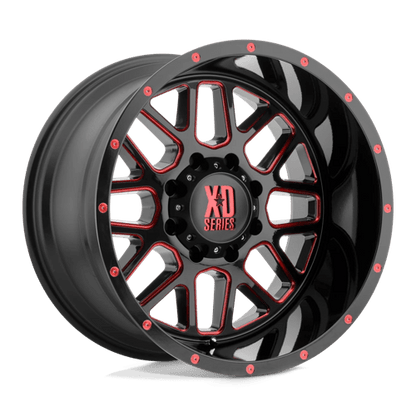 XD XD820 GRENADE SATIN  BLACK MILLED WITH RED CLEAR COAT