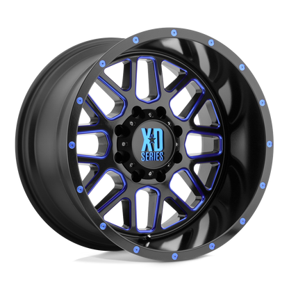 XD XD820 GRENADE SATIN  BLACK MILLED WITH BLUE CLEAR COAT