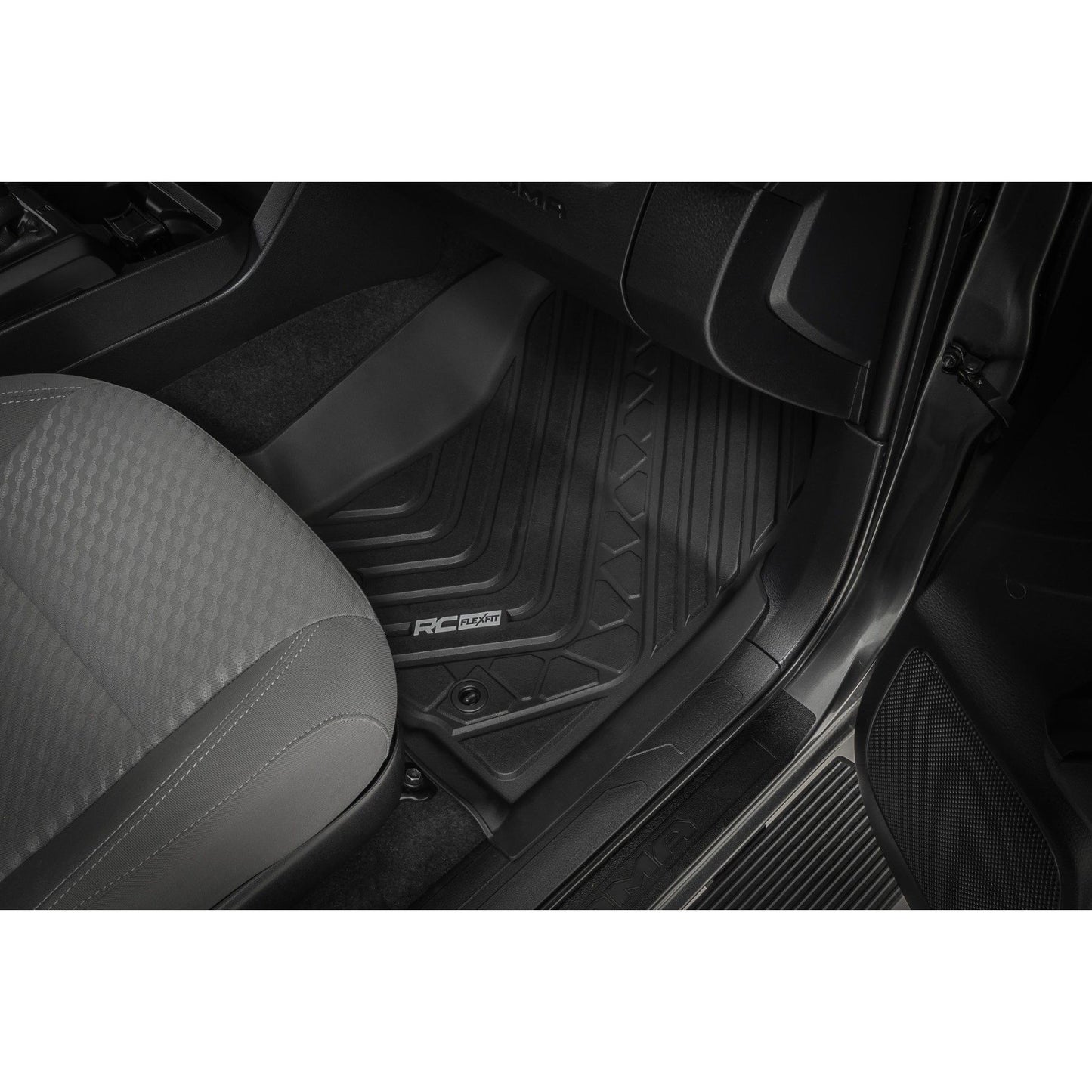 ROUGH COUNTRY Flex-Fit Floor Mats | Front | Toyota Tacoma 2WD/4WD (2016-2023) | FF-7121