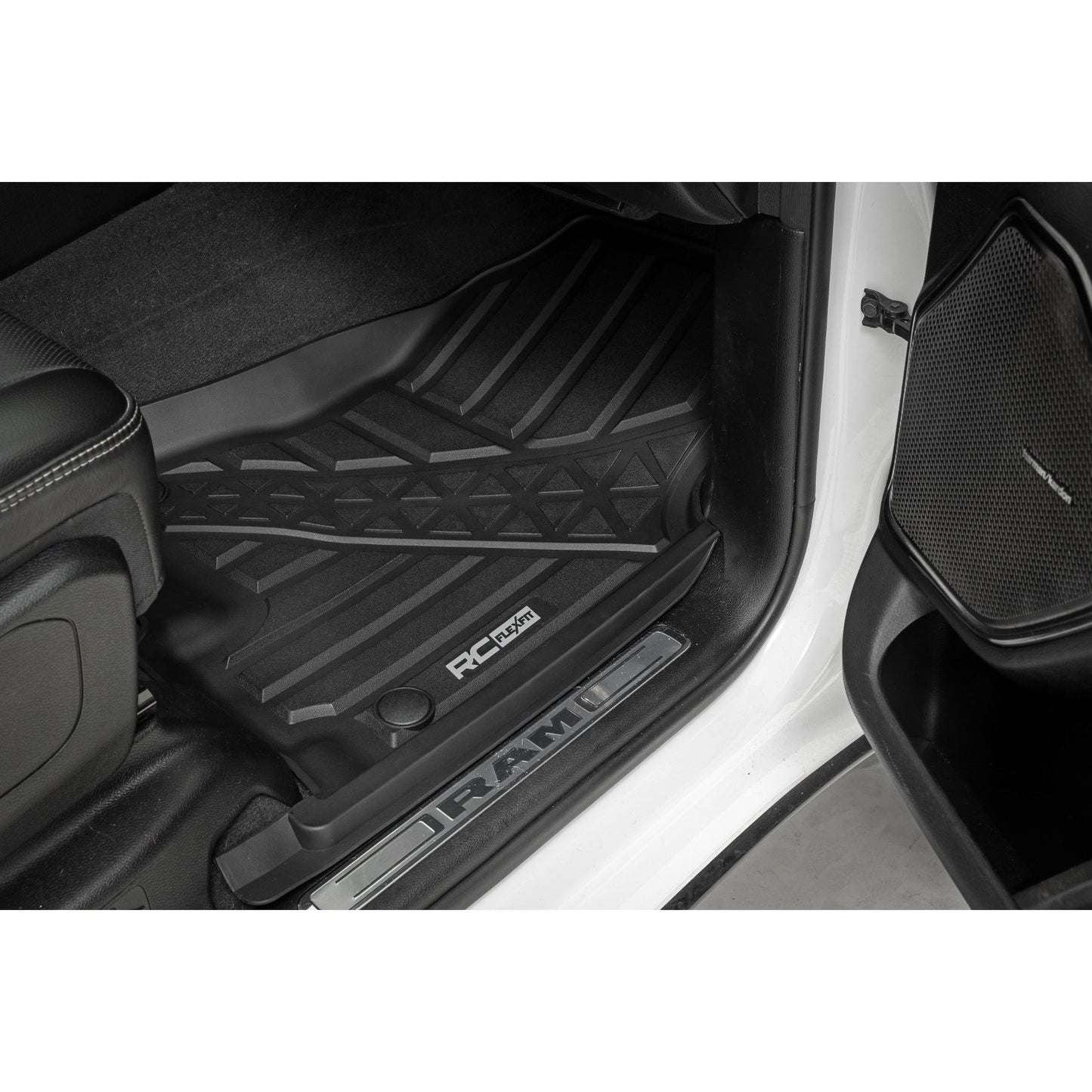 ROUGH COUNTRY Flex-Fit Floor Mats | FR & RR | Crew | Ram 1500 (19-24)/1500 TRX (21-24) | FF-31422