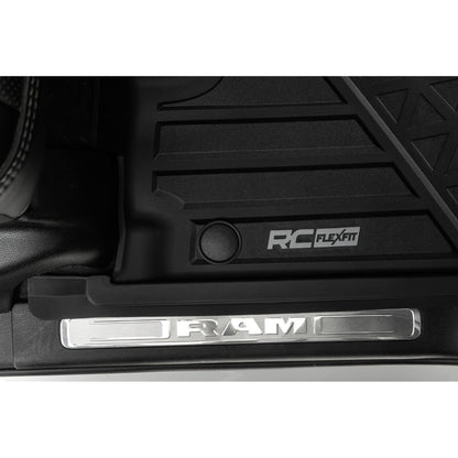 ROUGH COUNTRY Flex-Fit Floor Mats | FR & RR | Crew | Ram 1500 (19-24)/1500 TRX (21-24) | FF-31422
