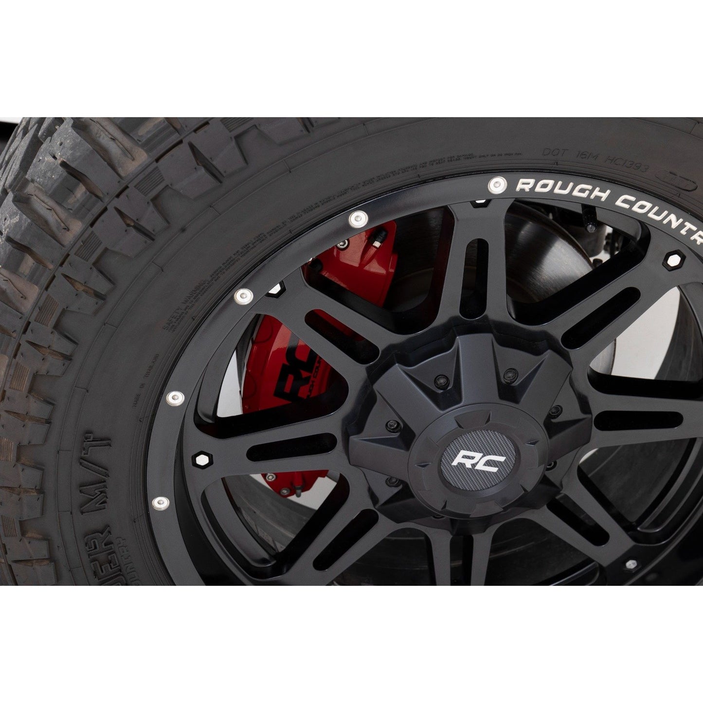 ROUGH COUNTRY Caliper Covers | Rear | Red | Jeep Wrangler JK/Wrangler Unlimited  (2007-2018) | 711402