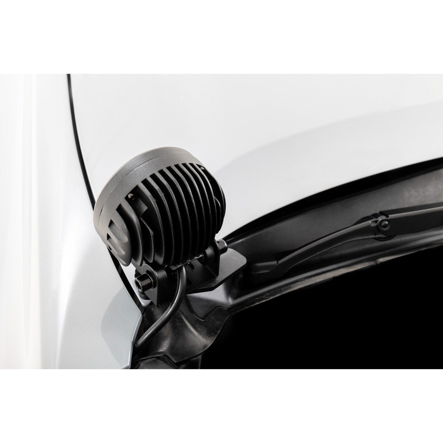 ROUGH COUNTRY LED Light Kit | Ditch Mount | Black Series Round | 3.5 Inch | Amber DRL | Toyota Tacoma (16-23) | 71085