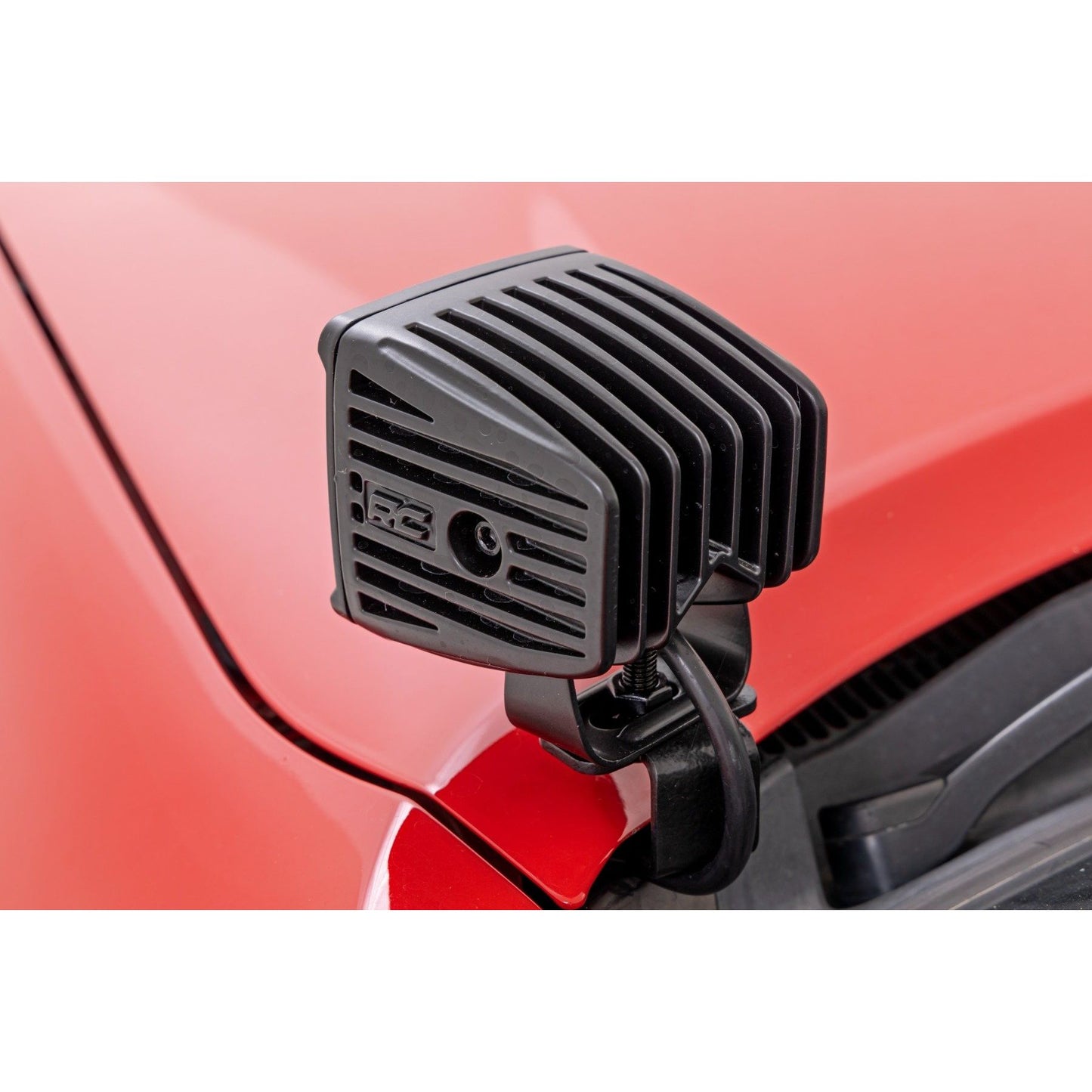 ROUGH COUNTRY LED Light Kit | Ditch Mount | Black Series Round | 3.5 Inch | Amber DRL | Toyota Tacoma (05-15) | 71092