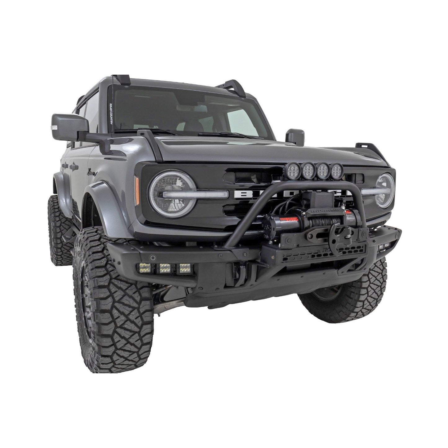 ROUGH COUNTRY Safari Bar | 3" OSRAM (Pair) | Wide | OE Modular Steel | Ford Bronco (21-25) | 51114