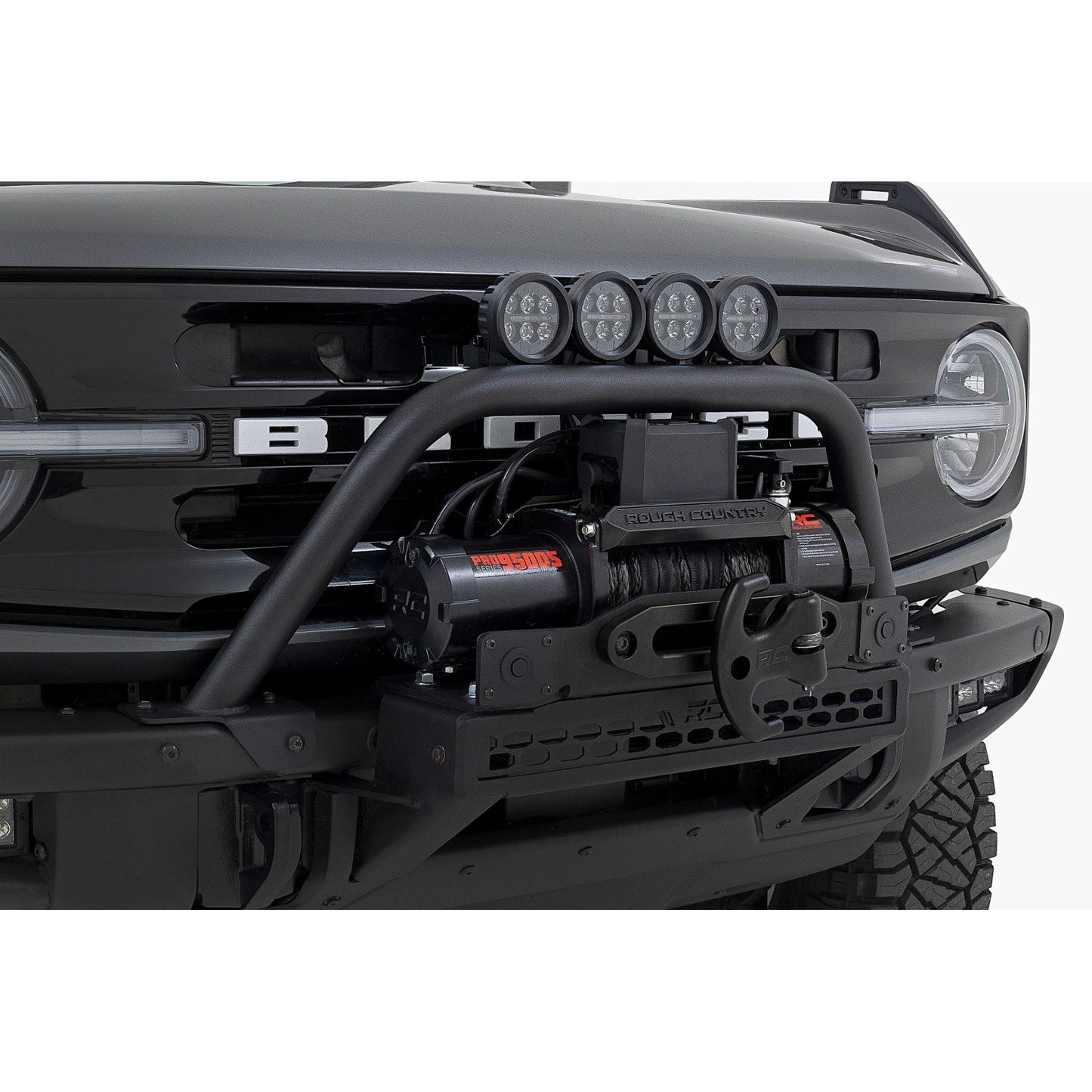 ROUGH COUNTRY Safari Bar | 3" OSRAM (Pair) | Wide | OE Modular Steel | Ford Bronco (21-25) | 51114