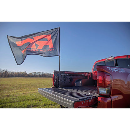 ROUGH COUNTRY Flag Pole Holder | Bed Rail | w/ Flag | 117503