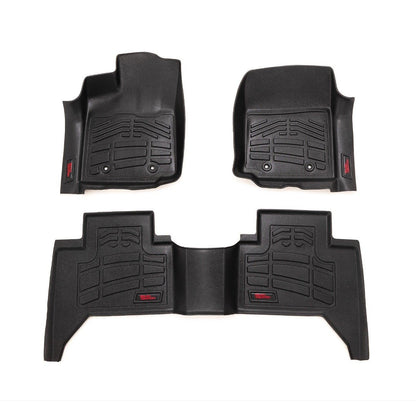 ROUGH COUNTRY Sure-Fit Floor Mats | FR & RR | Toyota Tacoma 2WD/4WD (2016-2023) | SM71216