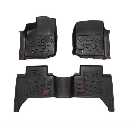 ROUGH COUNTRY Sure-Fit Floor Mats | FR & RR | Toyota Tacoma 2WD/4WD (2016-2023) | SM71216