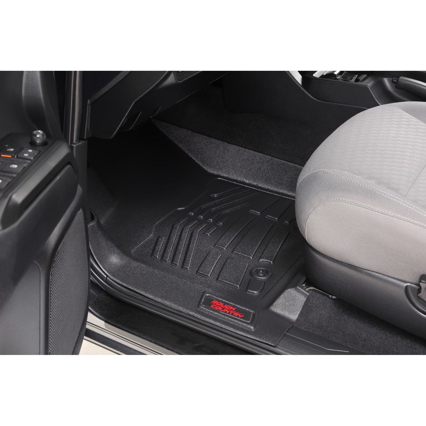 ROUGH COUNTRY Sure-Fit Floor Mats | FR & RR | Toyota Tacoma 2WD/4WD (2016-2023) | SM71216