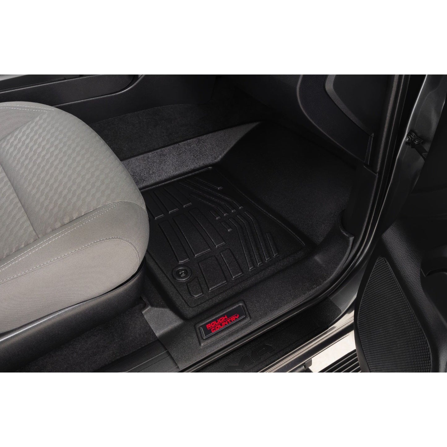 ROUGH COUNTRY Sure-Fit Floor Mats | FR & RR | Toyota Tacoma 2WD/4WD (2016-2023) | SM71216